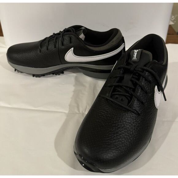 NIKE AIR ZOOM VICTORY TOUR 2 GOLF SHOES BLACK WHITE MEN 5.5 / WMN 7 New! Leather - Picture 5 of 7